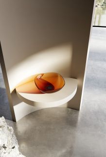 Раковина ABBER Kristall 43см коричневый AT2806Opal